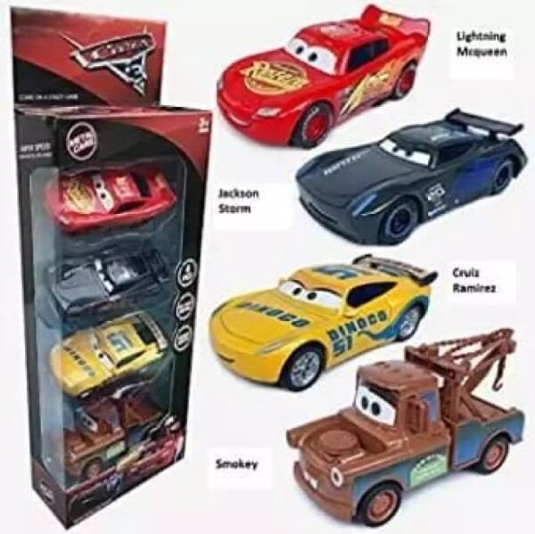 Mcqueen metal cars set – 4 pcs vehicles set