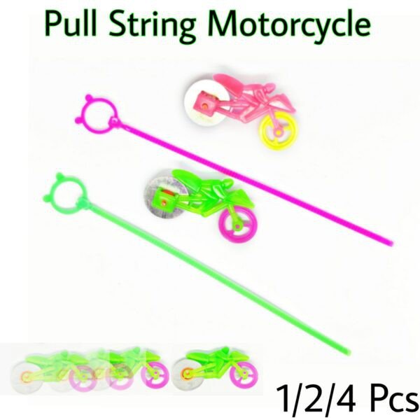 1/2/4 Pcs Pull String Bike Toy For Kids Mini Bike Moving Toy Bike Motorcycle