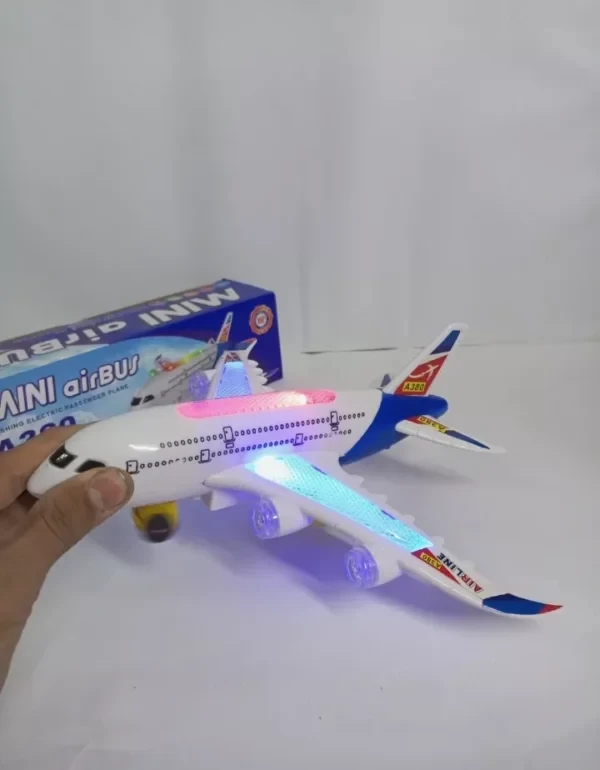 Mini air bus aeroplane toy with lights and music for kids