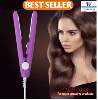 Hair straightener / hair curler, portable mini straightener / travel straightening iron girls favorite mini hair straightener hiar accessories for girls also combo with flawless hair remover machine r
