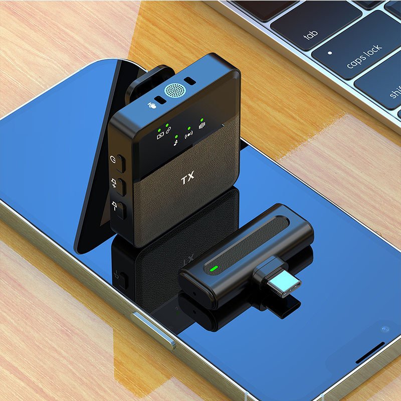 SX8 TYPE-C SINGLE PROFESSIONAL LAVALIER WIRELESS MICROPHONE FOR INTERVIEW, VLOG, LIVE MIC NOISE REDUCTION