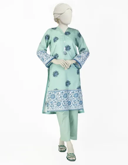 GREEN LAWN PRINTED 2PC STITCHED