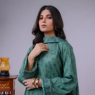 Unstitched fabric for women - 2 Piece (Cambric Cotton suit) - Maahru