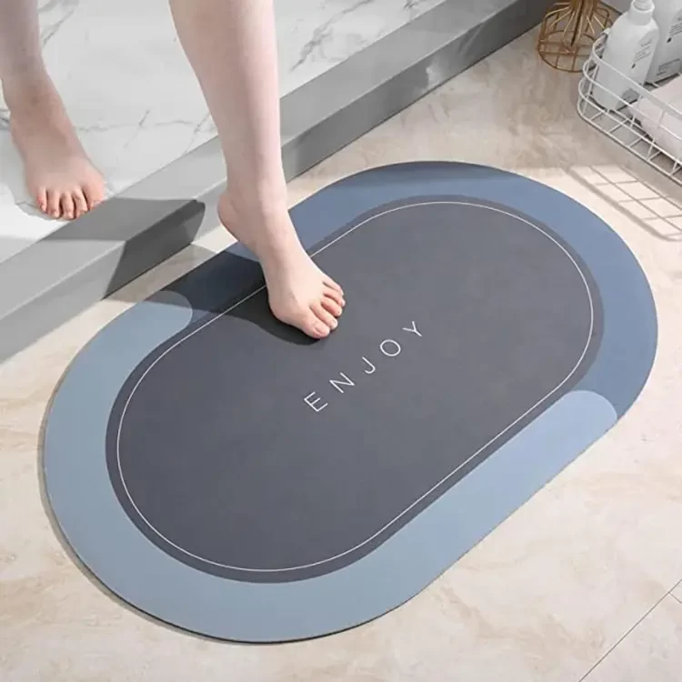 Bath Mat Water Absorbent Non-Slip, Water Absorbent Bath Carpet for Bathroom, Shower