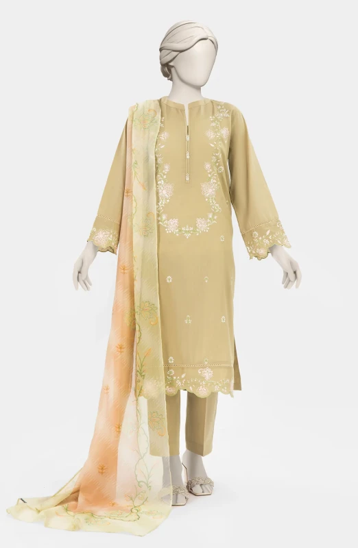 FESTIVE'25 EMBROIDERED CAMBRIC 3PCS STITCHED