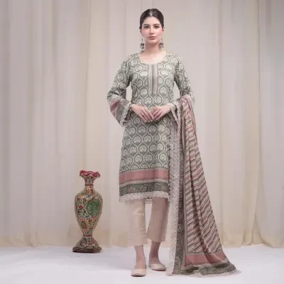 Maahru - Unstitched 2 Piece Suit For Women & Girls - Splenda