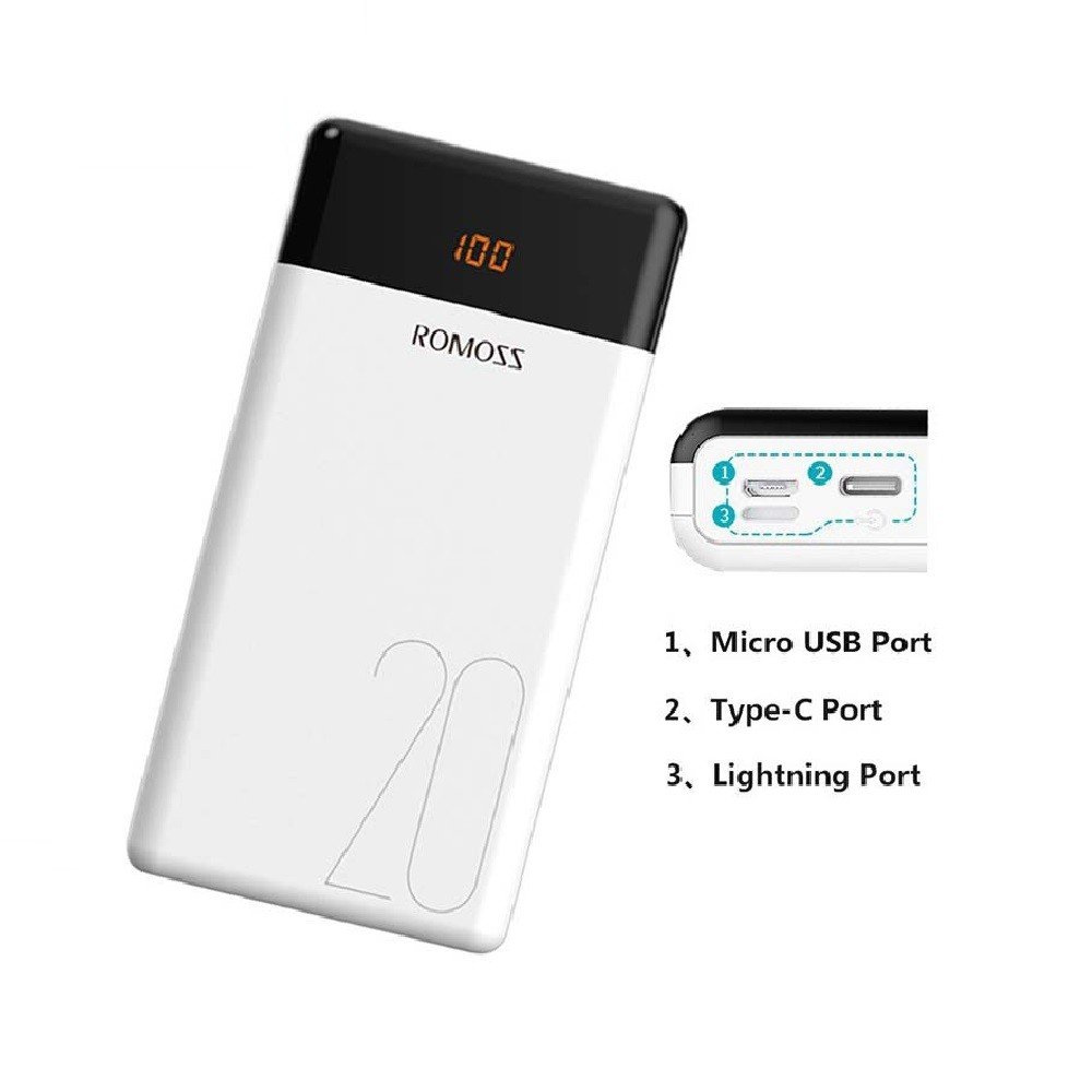 Romoss Lt20 20000mah Power Bank For Smart Phones