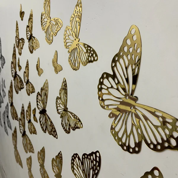 New 2025 Style Acrylic Mirror butterflies set for Wall Decor