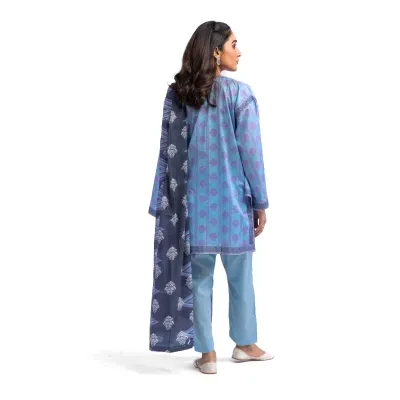 Maahru - Unstitched fabric for women - 2 Piece (Lawn) - Sky Blush