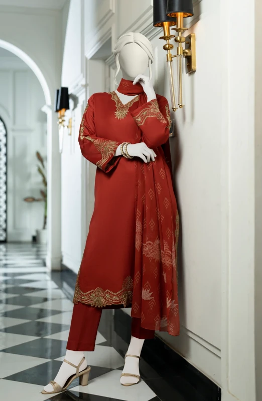 FESTIVE'25 EMBROIDERED CAMBRIC 3PCS STITCHED