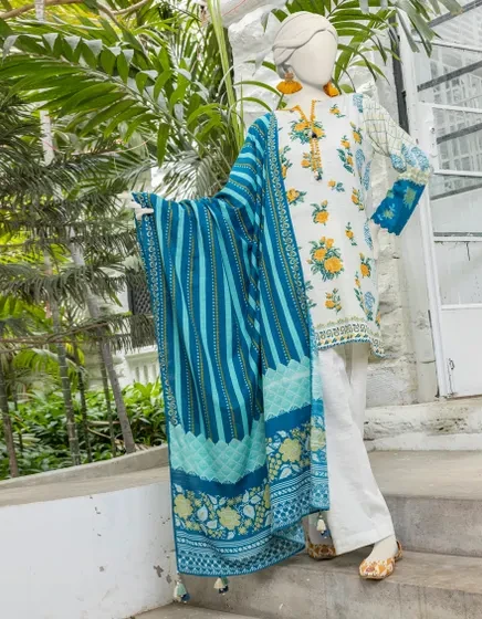 MULTICOLOR LIMINAL PRINTED UNSTITCHED 3PC | JJLS-S-JPWU-24-039