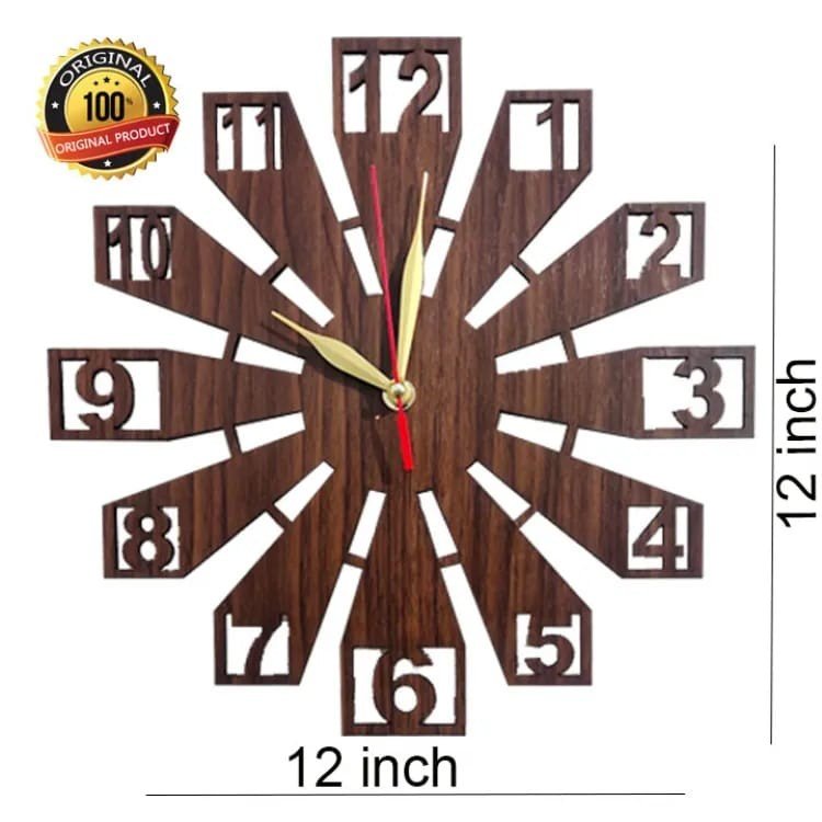 Wooden Wall Clock (12×12) inch