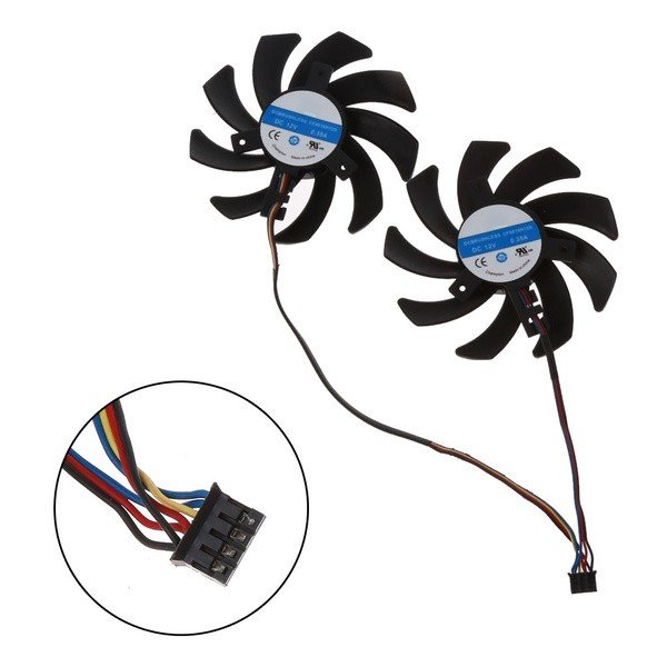 XFX 2Pcs/Set CF9010H12S RX 480/470 VGA GPU Cooler Graphics Fan for XFX R9 390X/390 8G