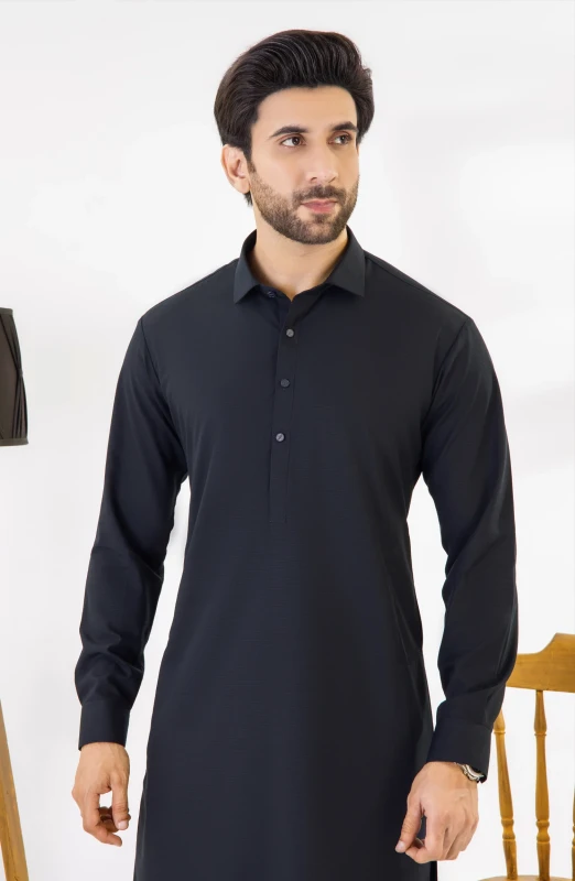 SUMMER'25 MEN KAMEEZ SHALWAR NAVY