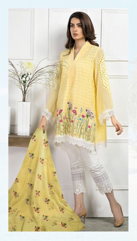 Farida Hassan Vol'24 Available in Lawn Fabrics 3pc