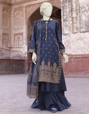 Junaid Jamshed J. Women Unstitched 3 Piecefor Women And Girls - Fabric: Lawn - Color: Multi -Collection: Eid Tehwar Edit Vol. - Designcode: Jlawn-S-24-507 Gilde