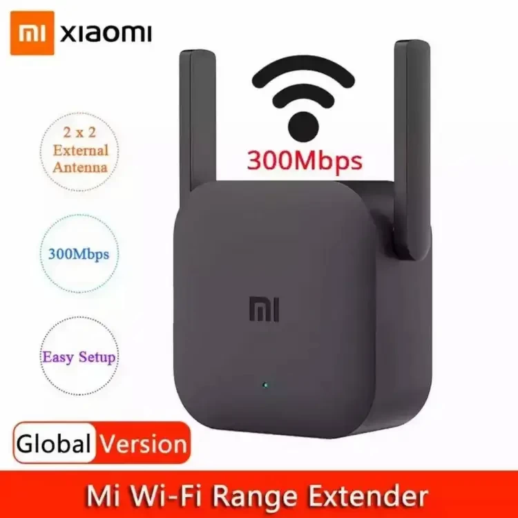 Mi WiFi Extender Pro 300M 2.4G WiFi Amplifier with 2 Antenna – Global Version