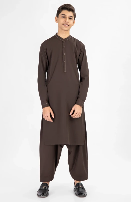 SUMMER'25 TEENS CASUAL KAMEEZ SHALWAR BURNT AMBER