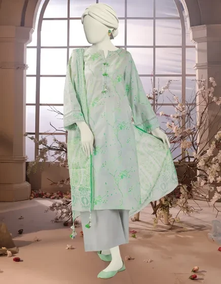 MULTICOLOR CAMBRIC PRINTED UNSTITCHED 3PC | 25-3238