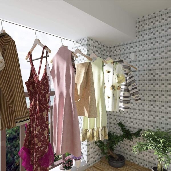 Telescopic Clothesline Wall Hanger