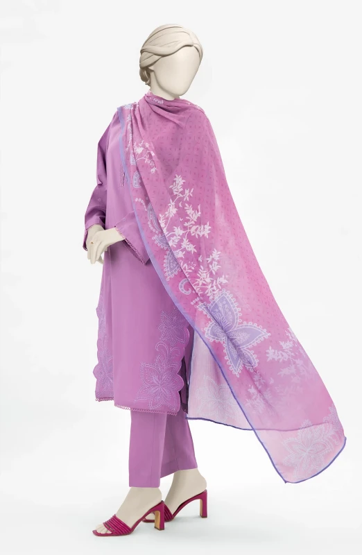 FESTIVE'25 EMBROIDERED CAMBRIC 3PCS STITCHED