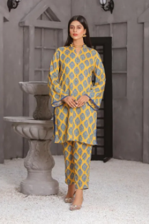 Mahi Apparels 2 Piece Digital Printed Winter Karandi Stitched Suit for Women - Sundial Dress For Girls