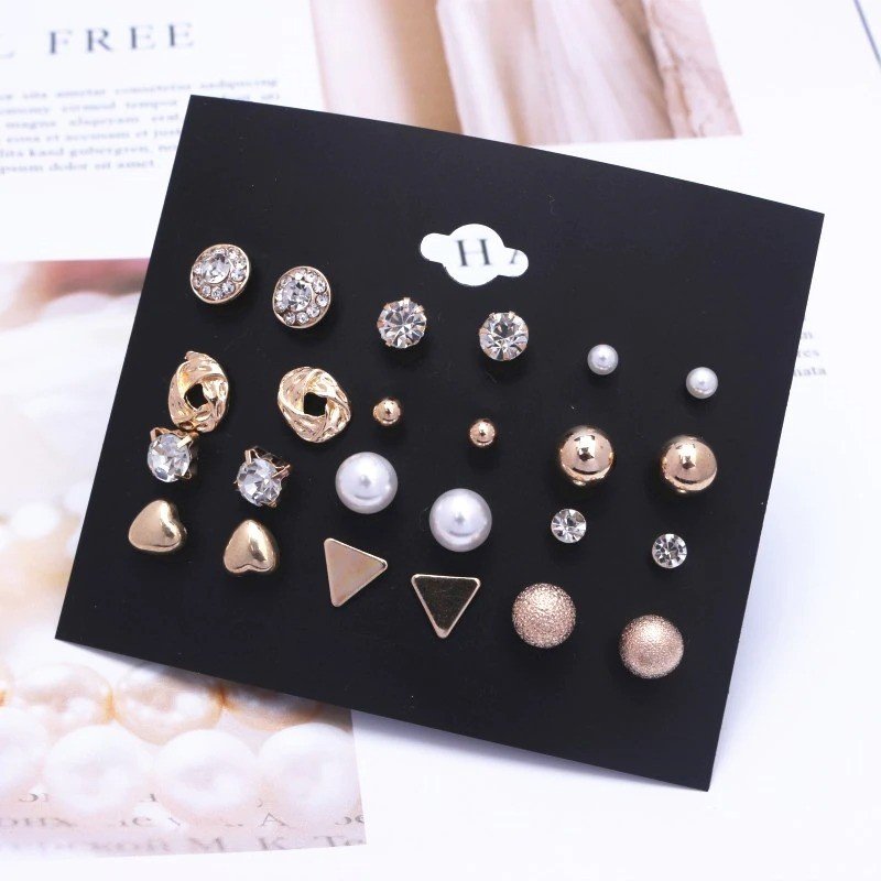 Crystal Stud Earrings for Women