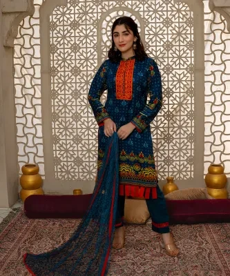 Sunaina Textile Unstitched 3 Piece Suit Fabric: Malai for Women and Girls - Collection: Rangoli VOL25 - Designcode: 2509