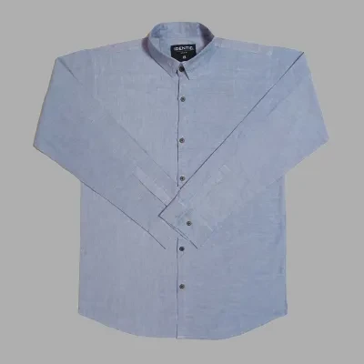 Plain Pattern Casual Shirt for Men - Cotton Shirt - Sky Blue Color - Medium and Large size