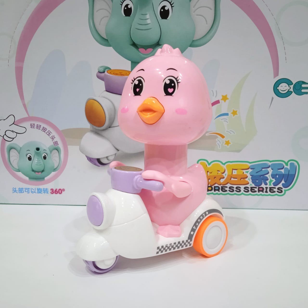 Push Head or Pull Back and Run Baby Toy Pressure Car