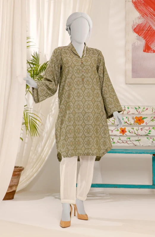 JACQUARD WOMEN STITCHED 1PC KURTI