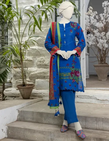 MULTICOLOR LIMINAL PRINTED UNSTITCHED 3PC | JJLS-S-JPWU-24-044