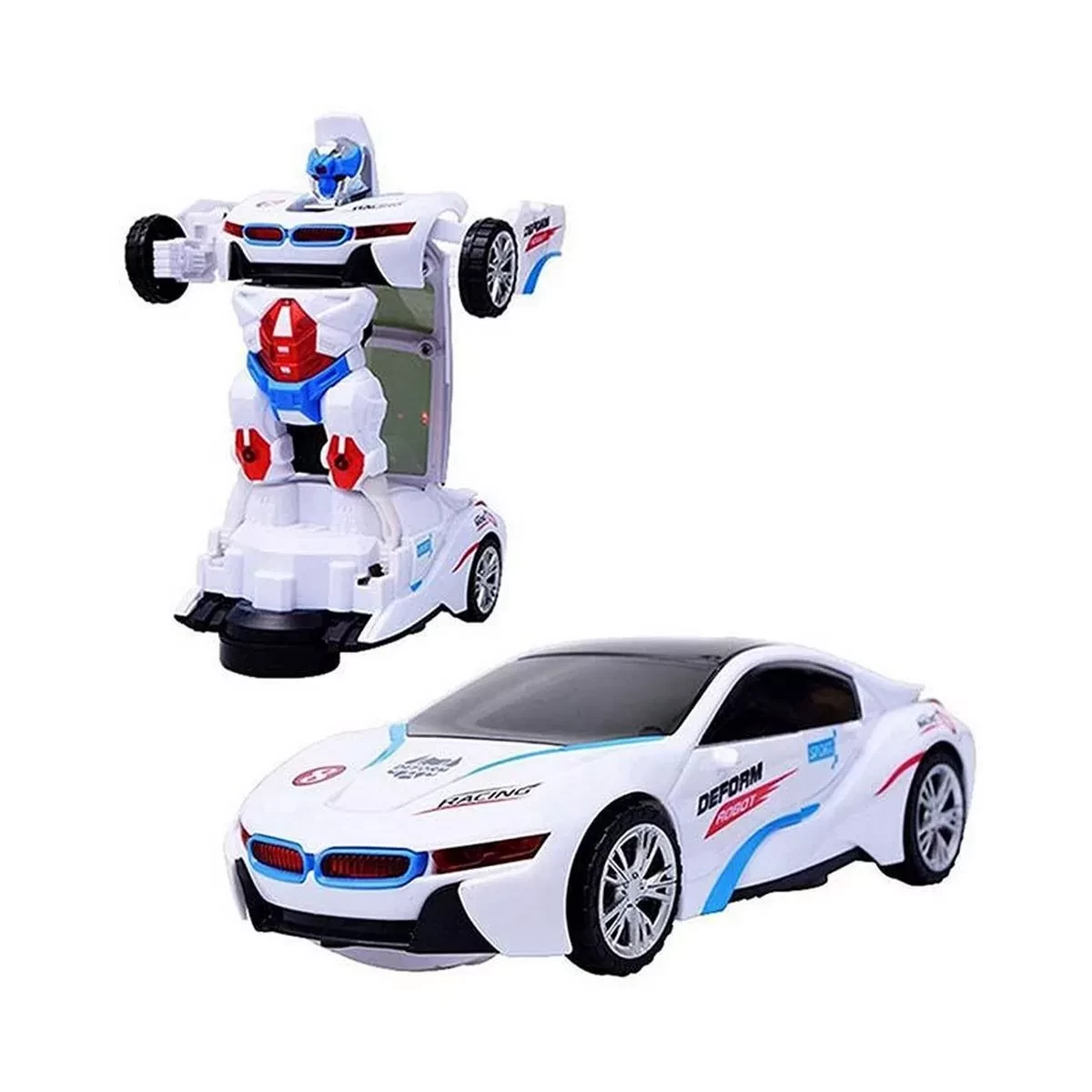 Auto Robot Car For Kids – White – 20 cm