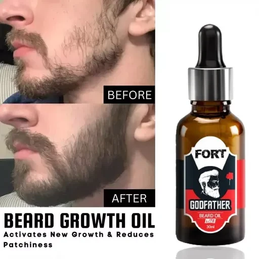 FORT Beard Growth Oil | Best Beard Growth Oil | Beard Growth Guaranteed | Fast Beard Growth Oil For Men | 30ml
