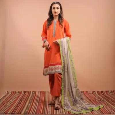 Unstitched fabric for women - 2 Piece (Lawn suit) - Maahru