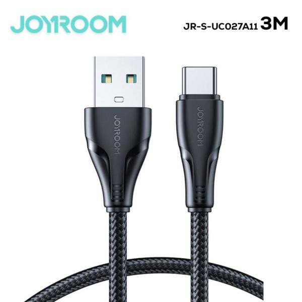 JOYROOM S-UC027A11 SURPASS SERIES 3A USB-A TO TYPE-C FAST CHARGING DATA CABLE 3M-BLACK