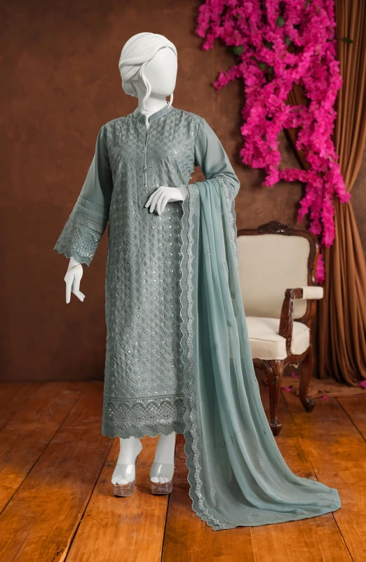 NEW..EMBROIDERED 3PCS UNSTITCHED