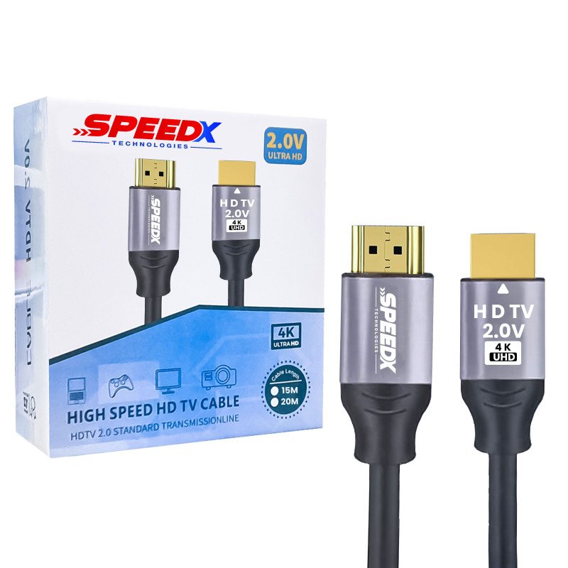 SPEED-X 2.0V HDMI PREMIUM CABLE ULTRA HD 4K 20M (FULL LENGTH)