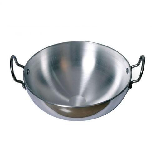 Karahi Silver Steel Serving Karahi