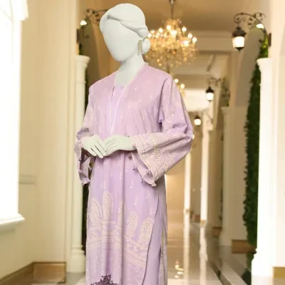 Junaid Jamshed Light Purple Lawn 2 Piece Unstitched Suit for Women JLAWN-S-JST-23-1618 Kyra