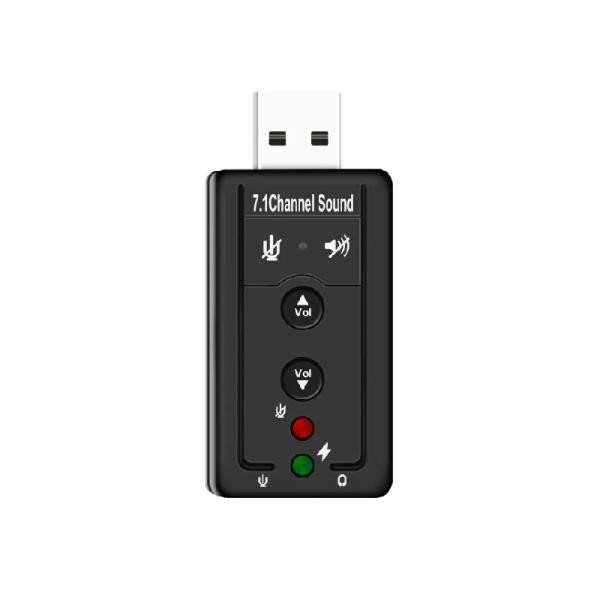 USB sound card 7.1 Black