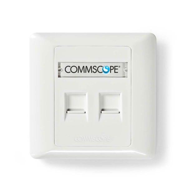 Commscope 2 Port Cat6 Face Plate Netwotking Socket