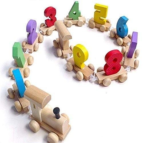 Wooden Digital Numbers Train Toy Kids Wood Set