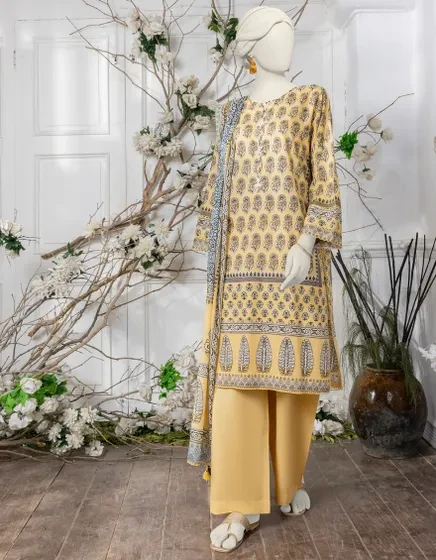MULTICOLOR LIMINAL PRINTED UNSTITCHED 3PC | JJLS-S-JPWU-24-056