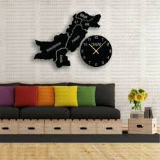 Pakistan Map Wall Clock with Rope Light (large)