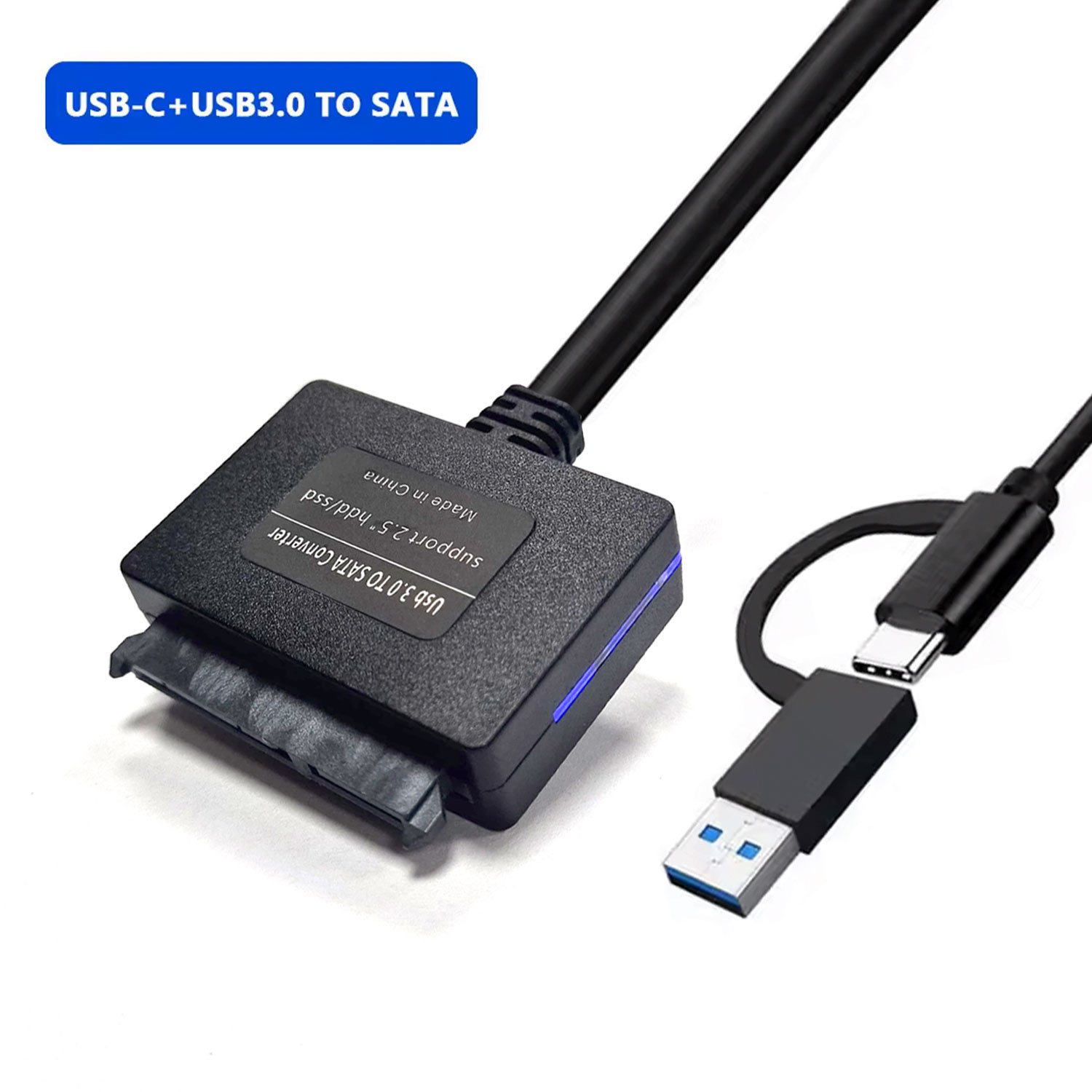 2 In 1 Usb And Type-c To Sata 3.0 Cable