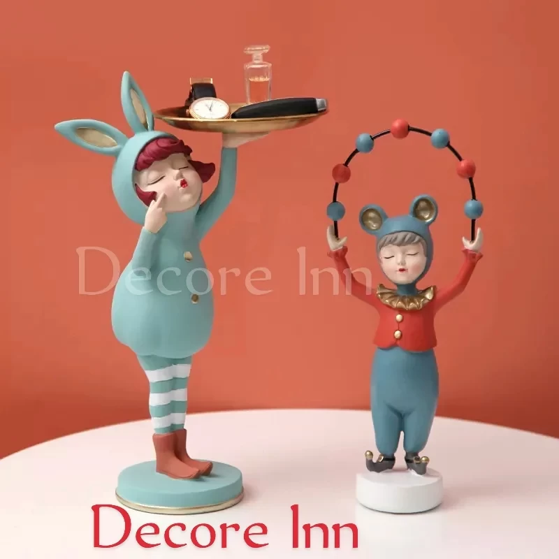 Nordic Cute Elf Character Girl Holding Plate