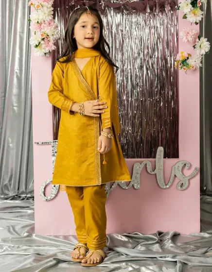 MUSTARD LAWN EMBROIDERED 3PC STITCHED