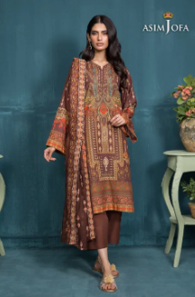Asim Jofa Stitched 3 Piece Suit For Women and Girls -Collection: Gul Rung Pret Collection -Designcode: AJGR-18-XS