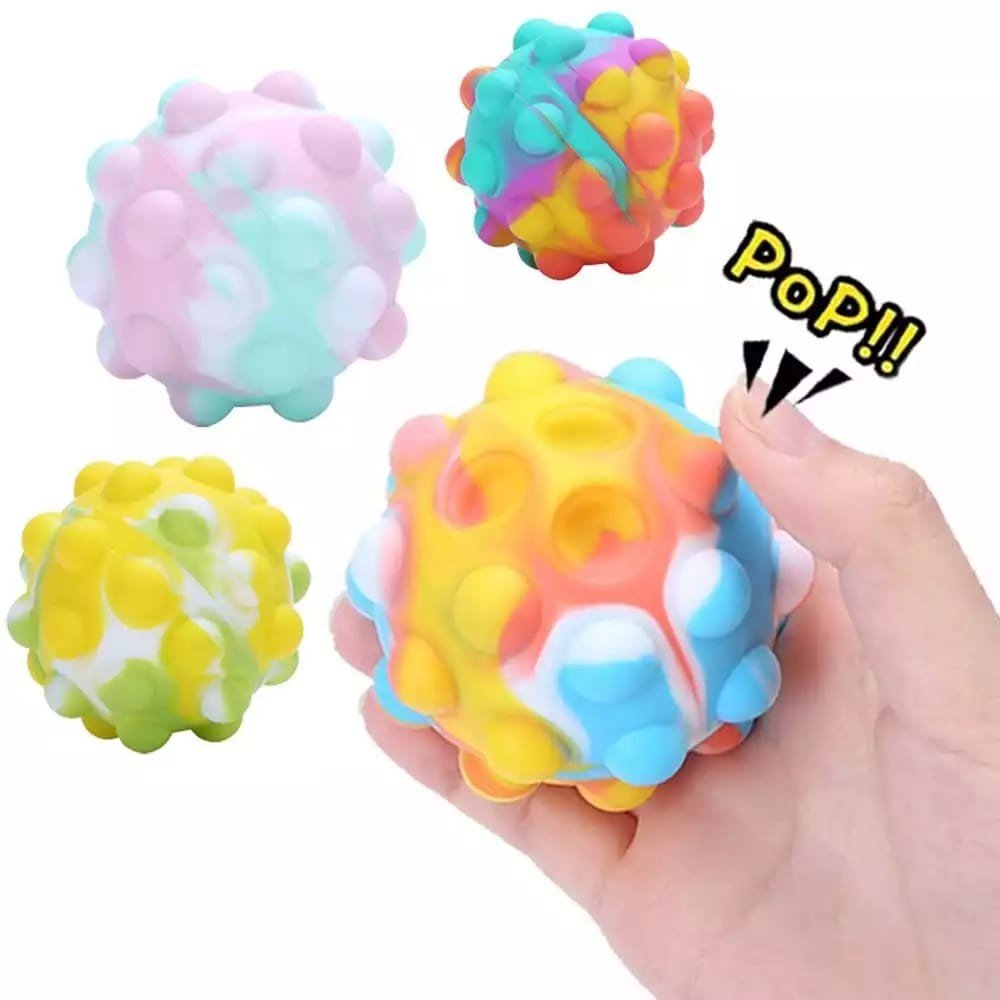 Pop It Ball Fidget Toy, Stress Balls for Adult and Kids, Popping Push Bubbles
